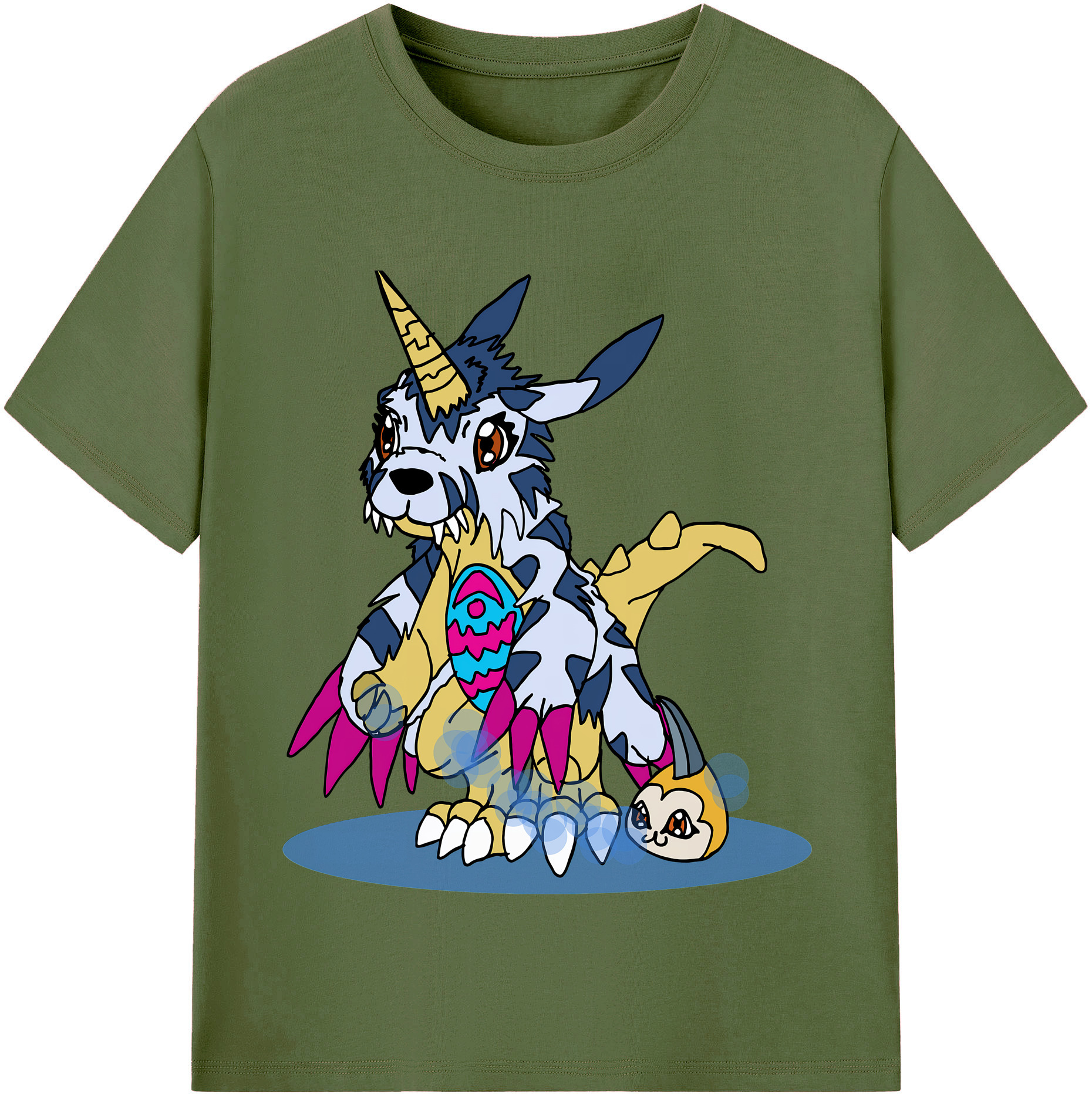 （画像用） Digimon デジタルモンスター/デジモン 綿100％半袖Tシャツ（フロントプリント）
